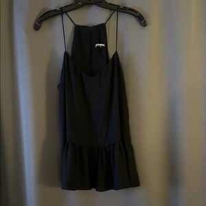 Express Black Ruffle Hem Camisole